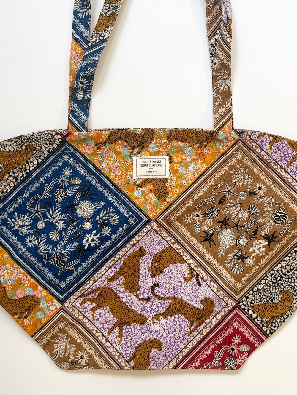 Sézane x Inoui Editions Patchwork Print Tote Bag